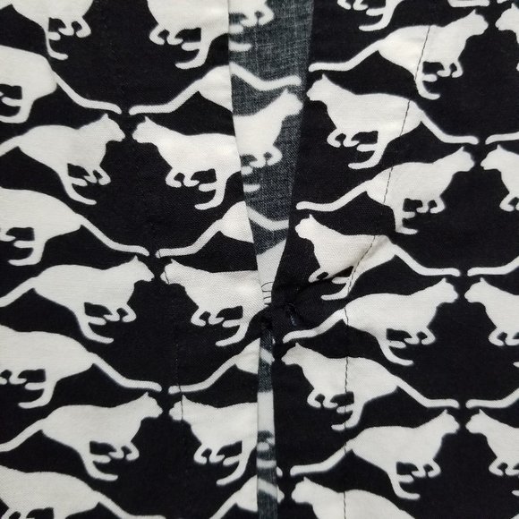 H&M dress 6 Small mod op art kitty cat novelty print tunic shift retro keyhole - Picture 6 of 11